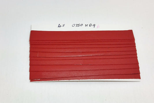 3/4" Flat Cowhide Leather Binding in Bright Red (4 yds) 0750ND9 trim tape; edge binding; leather tape