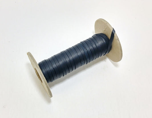 3/16" Flat, Lamb Leather Lacing in Navy (18 YDS) 0187NLA