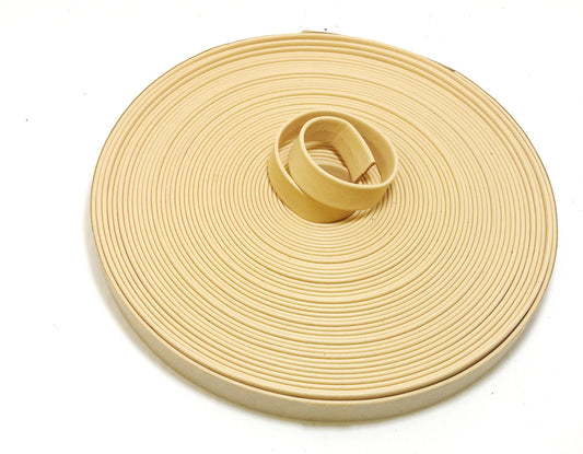 5/8" Double-folded & Reinforced Cowhide Leather Strap in Dark Buriti (2 YDS) 0625RDA Tan; Beige; Light Brown; Gold; Natural; Yellow