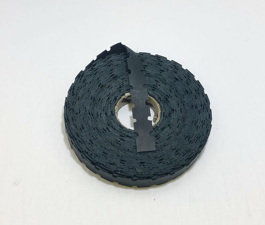 5/8" Perforated Cowhide Leather Trim in Black 1500 (3 yards) - edge binding; sewing; arts and crafts; trim tape; leather tape 3441XD9