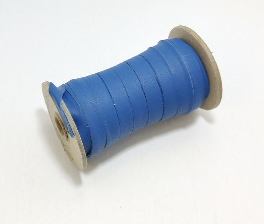 NEW COLOR - 1/2" Flat Cowhide Lacing in Blue Duquessa (5YDS) 0500NDB lacing; leather string; leather strip; royal blue