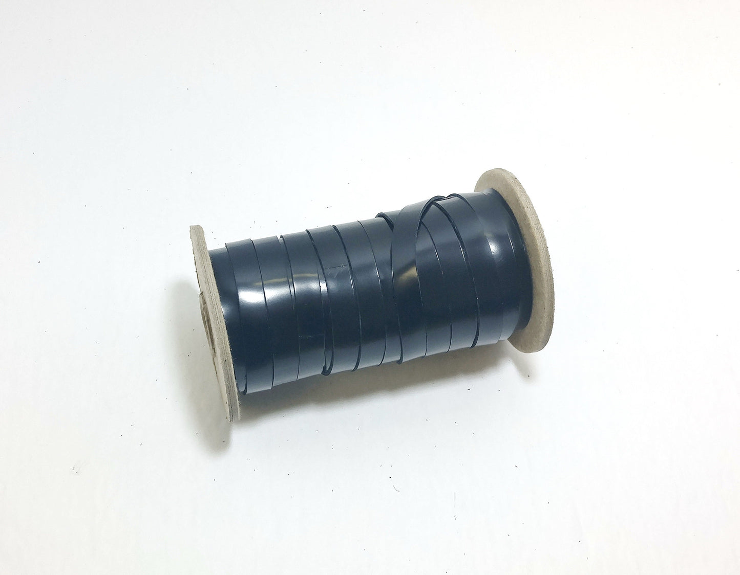 Genuine Cowhide Leather 3/8" Flat Black Glossy (5 yds) 0375NCB trim tape; edge binding; leather tape