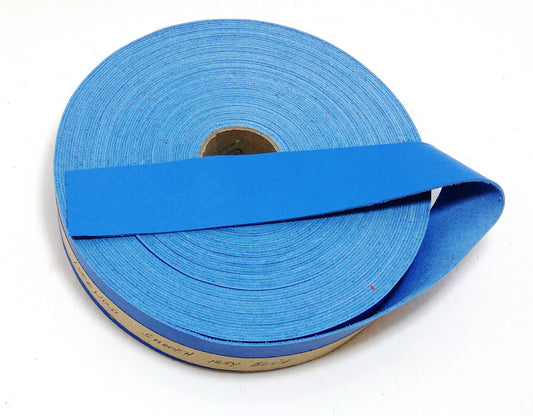 1-1/2" Flat, Cowhide Leather Edge Binding in Blue Issy Cowhide (4 YDS) 1500NDD - Trim tape; leather tape - not to be used for a strap