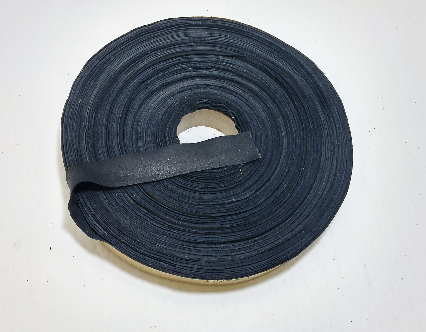 3/4" Flat, Lamb Leather Binding in Black Lambskin (5 yards) 0750NLA - trim, edge binding, leather tape