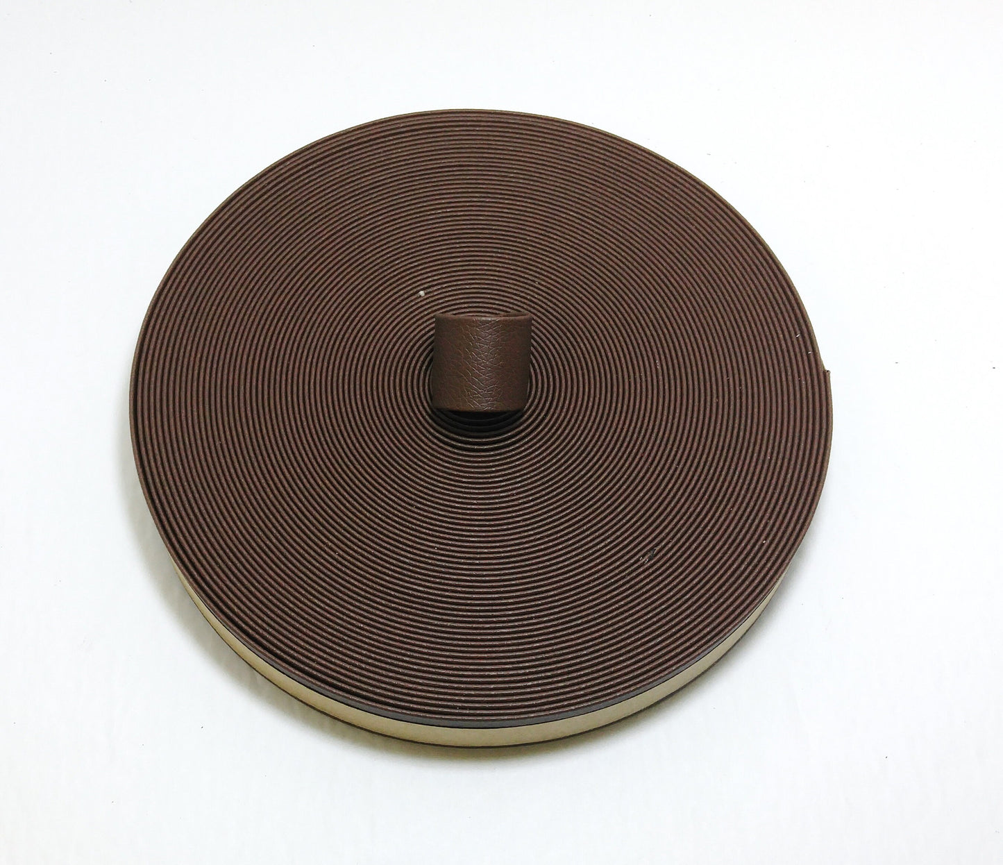 1/2" Double Folded, Vegan Leather Strap in Brown Athena  0500BVATH vinyl