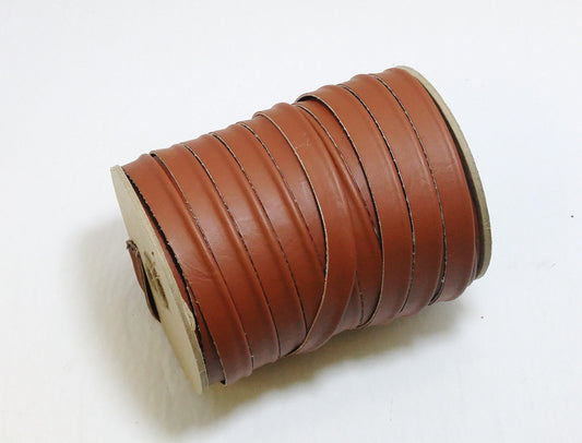 1/2" Vegan Leather Cord Piping in Saddle Brown Daytona Vinyl 3277XVDAY - straps; faux leather; handbag; sewing; crafting