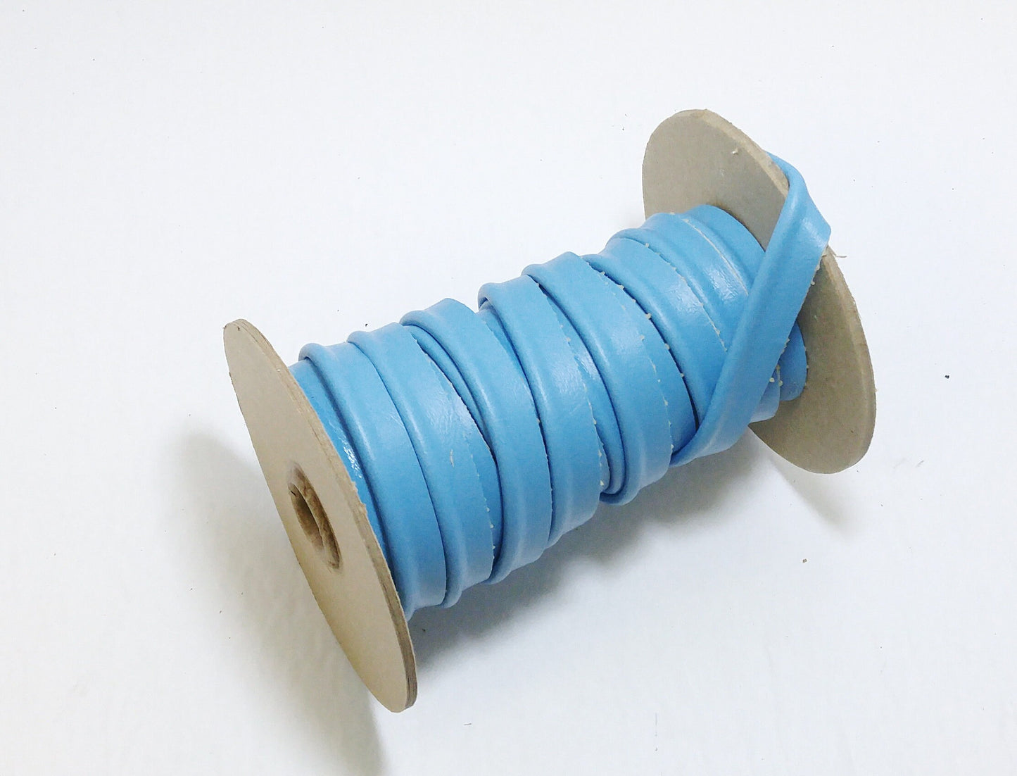 1/2"  Cord Piping, Vegan Leather in Sky Blue Marine Vinyl (5 yards) 3277XVMAR - straps; faux leather; handbag; sewing;