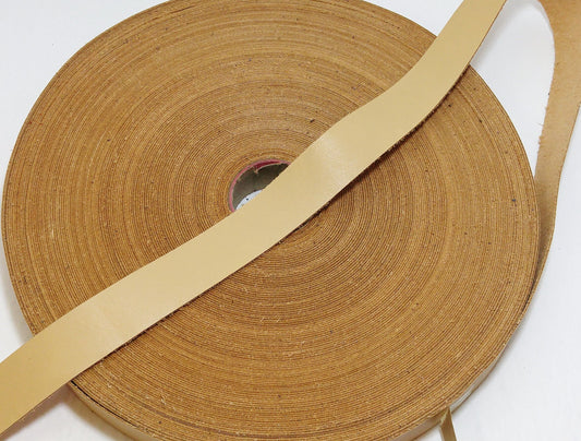 1" Flat, Cowhide Leather in Dark Buriti (3YDS) 1000NDB tan; beige; nude