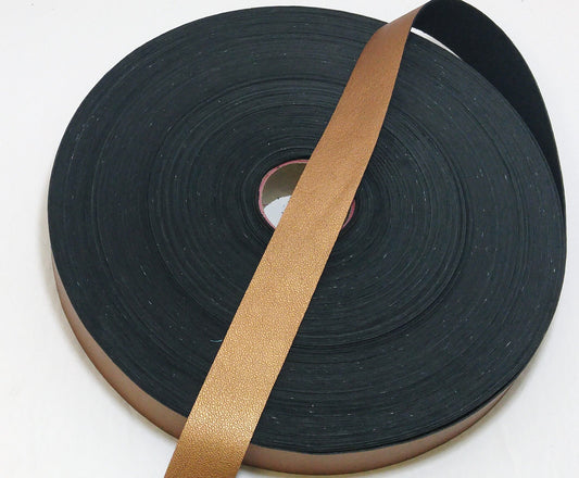 1" Flat, Cowhide Leather Binding in Metallic Copper/Bronze Euro Cores Ponta (5 YDS) 1000NDA trim tape; edge binding; leather tape
