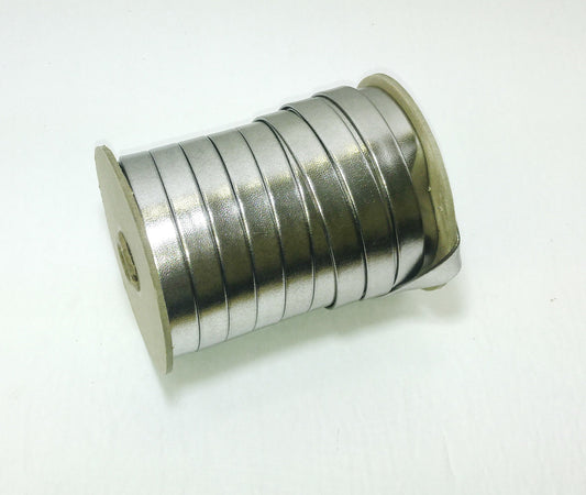 1/2", 3/4", or 1" Polyurethane Leatherette Stripping in Pewter/Dark Silver (5 yds) 0500BUPU 0750BUPU 1000BUPU faux leather strips;
