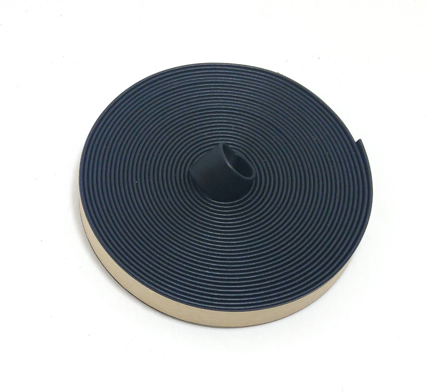 1" Double Folded Vegan Leather Strap in Black Daytona 1000BVDAY vinyl 5 yards