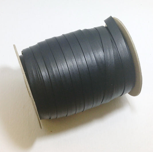 5/8"  Double Folded, Vegan Leather Strap in Black CTD Nappa (3 YDS) 0625BUCTD - straps; faux suede; handbag; sewing; crafting