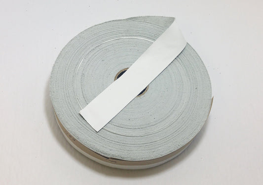 1" Flat, Cowhide Leather Binding, in White Duquesa (3 YDS) 1000FDB trim tape; edge binding; leather tape Thickness .035"
