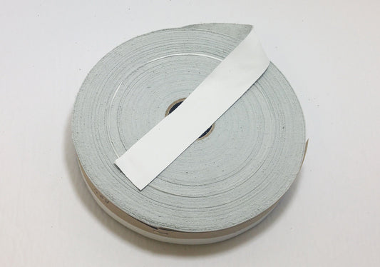 1-1/4" Flat, Cowhide Leather Binding, in White Climax (3 YDS) 1250ND9 trim tape; edge binding; leather tape