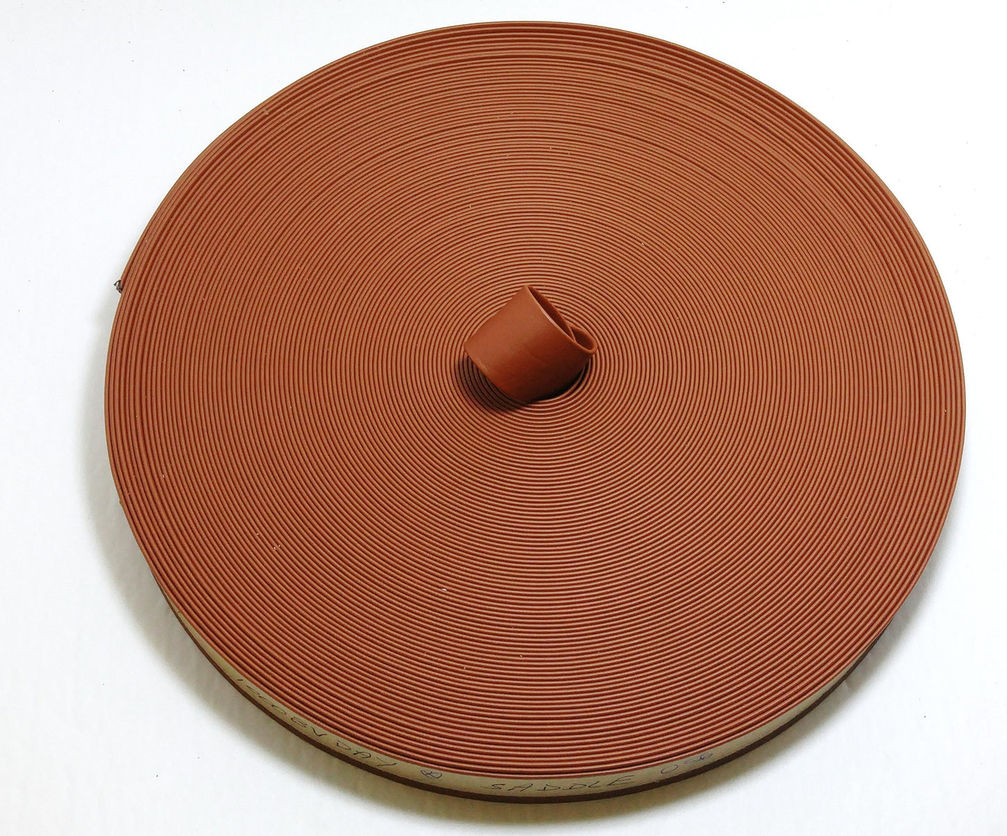 1" Double Folded Vegan Leather Strap in Saddle Daytona 1000BVDAY vinyl brown tan 5 yards