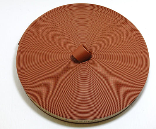 3/4" Double Folded Vegan Leather Strap in Saddle Daytona  0750BVDAY vinyl brown tan 5 yards
