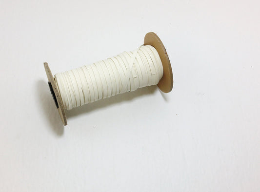 3/16" Flat, Lamb Leather Lacing in Matte Bone (10 YDS) 0187NLA off white