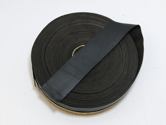 1-1/4" Flat, Cowhide Binding in Dark Brown Lamb Touch (3 YDS) 1250NDB trim tape; edge binding; leather tape