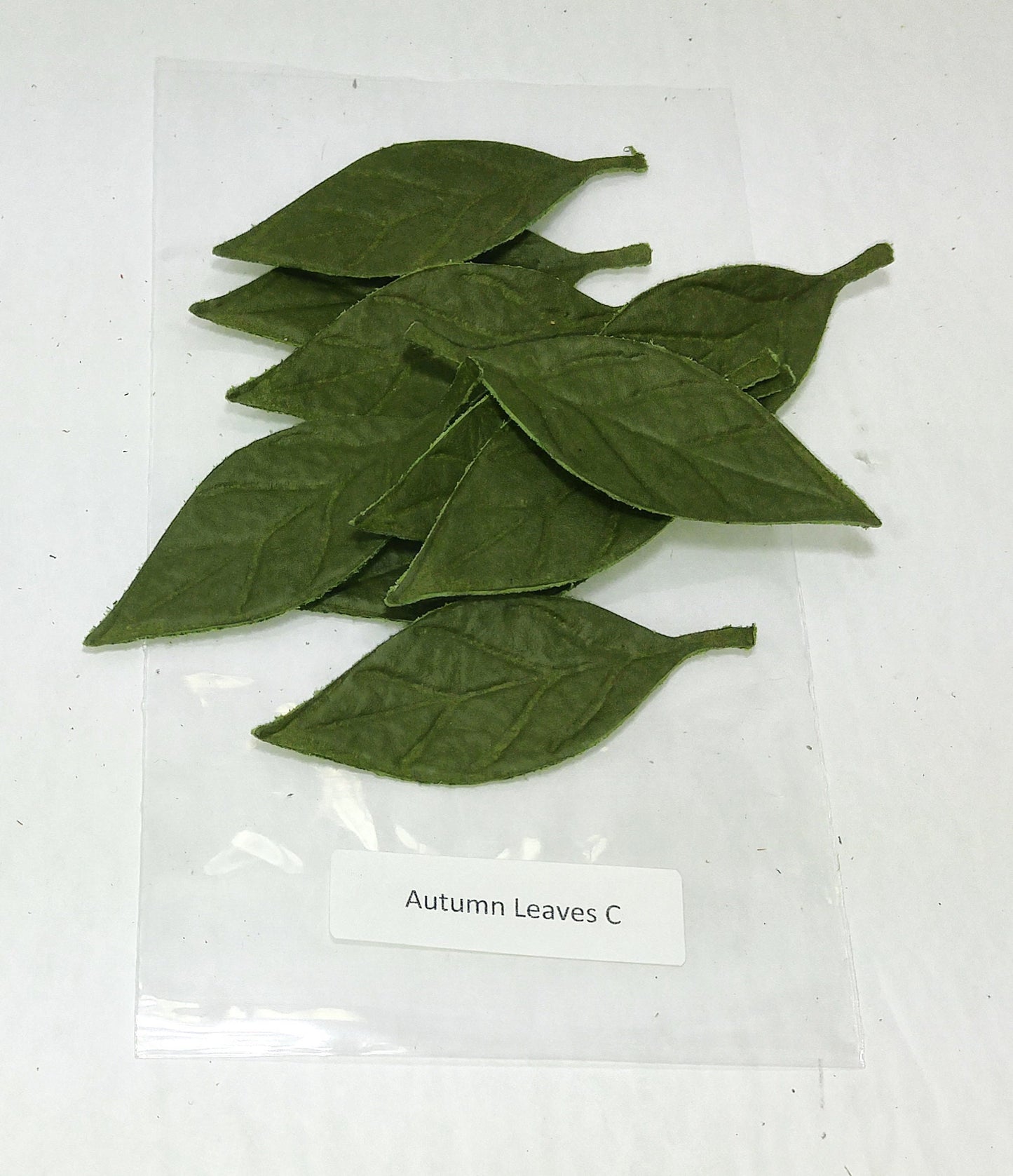 More Choice Available Leather Die Cut Leaf Shapes with Veins in Various Colors (12 pieces) Lots A-J  Autumn Leaves, Fall Foliage, Leaf Lot