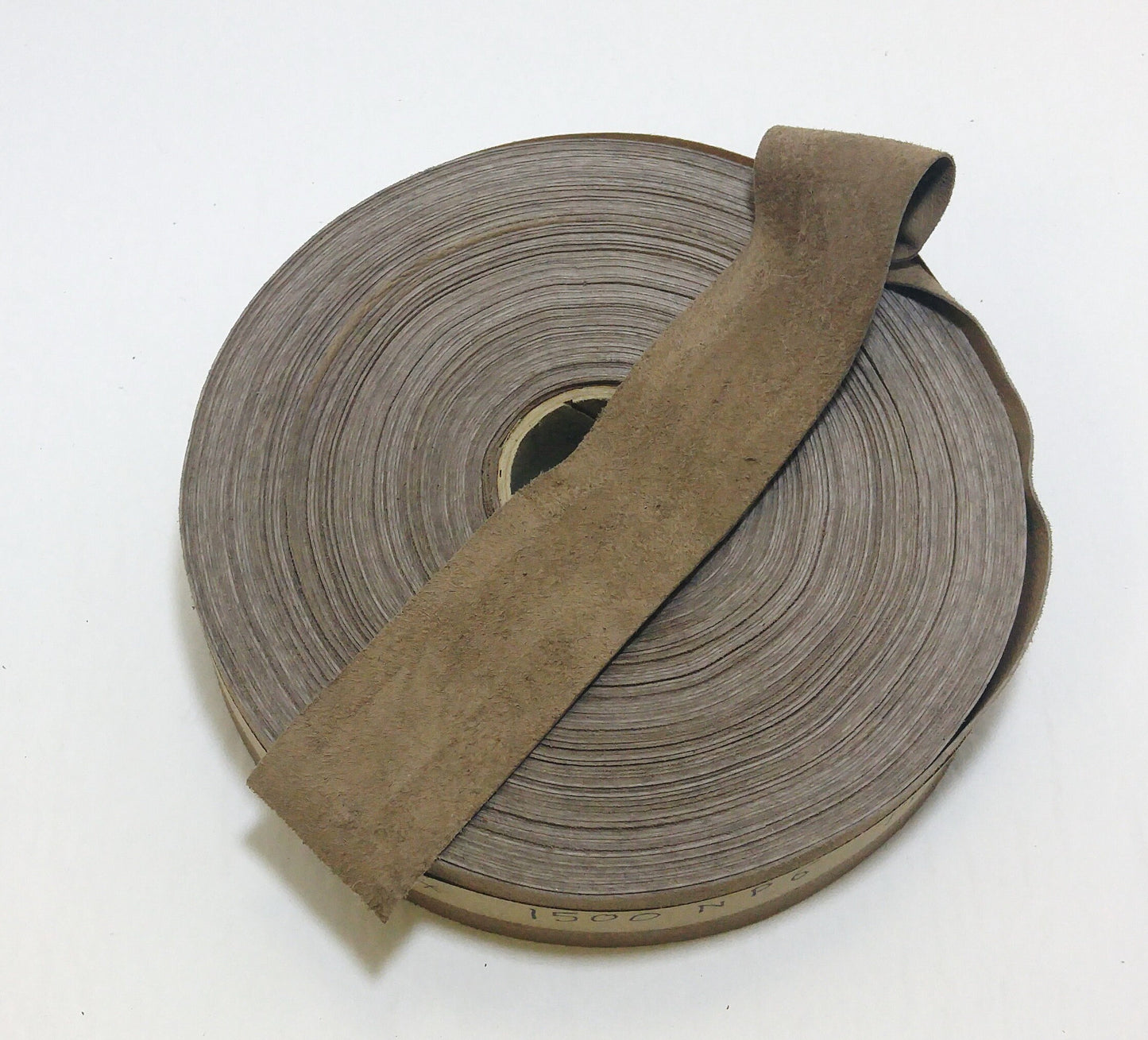 1-1/4" Flat, Pig Suede Stripping, in Taupe 7610 (3 YDS) 1250NP9 trim tape; edge binding; leather tape