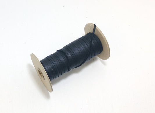 1/8" Flat Black Lamb Touch Cowhide Leather Lacing (10 yds) 0125NDB - jewelry; dream catchers; tassels; DIY; fringe