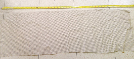 LARGE Perforated Cowhide Genuine Leather Piece 3P1 - Light Mushroom - leather scraps; eco friendly; scrapbooking; crafting; leather working