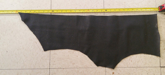 LARGE Perforated Cowhide Genuine Leather Piece 3P1 - Brown - leather scraps; eco friendly; scrapbooking; crafting; leather working