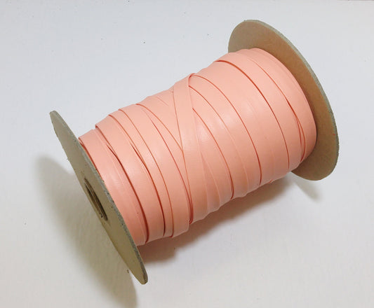 1/2" Polyurethane Faux Leather Stripping in Salmon (10 yds)  0500BUPU Pink; light pink