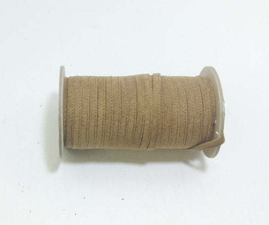 3/16" Light Brown UItrasuede Cord (5 yds) 3340XT braid; crafts; lacing; strips; jewelry cord; trimming; VEGAN