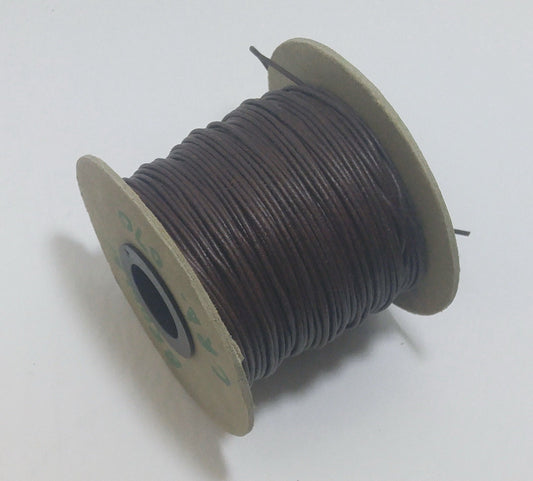 Genuine Black or Brown Reinforced Vinyl Vegan  Round Leatherette Lacing just over 1/16" 100 yds 070XV  50% Off