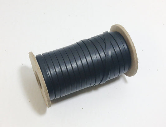1/8" Polyurethane Faux Leather Stripping in Black 010 Koram (10 yds) 0125BUKNC