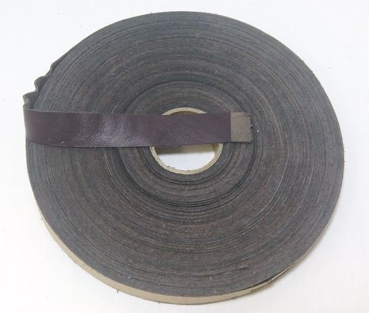 1-1/2" Flat Cowhide Binding in Burgundy Climax PLUM (3 YDS) 1500ND9 trim tape; edge binding; leather tape