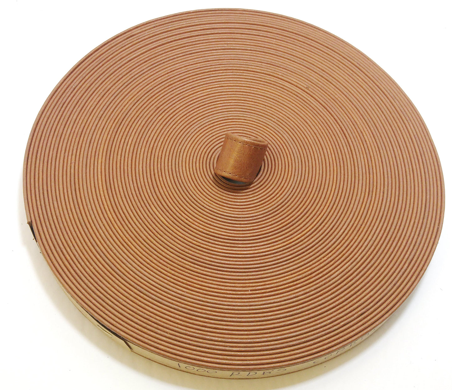 1"  Double Folded, Reinforced and Stitched, Cowhide Strap Corral Brown (1 YD) 1000RDBS strap; leather handbag strap; heavy strap; brown