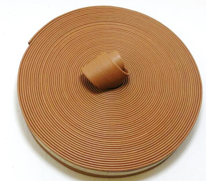 1 1/2" Folded & Reinforced, Cowhide Leather Strap in Atlas Medium Brown (1 yd) 1500RDB purse strap; belt; handbag strap; strong wide strap