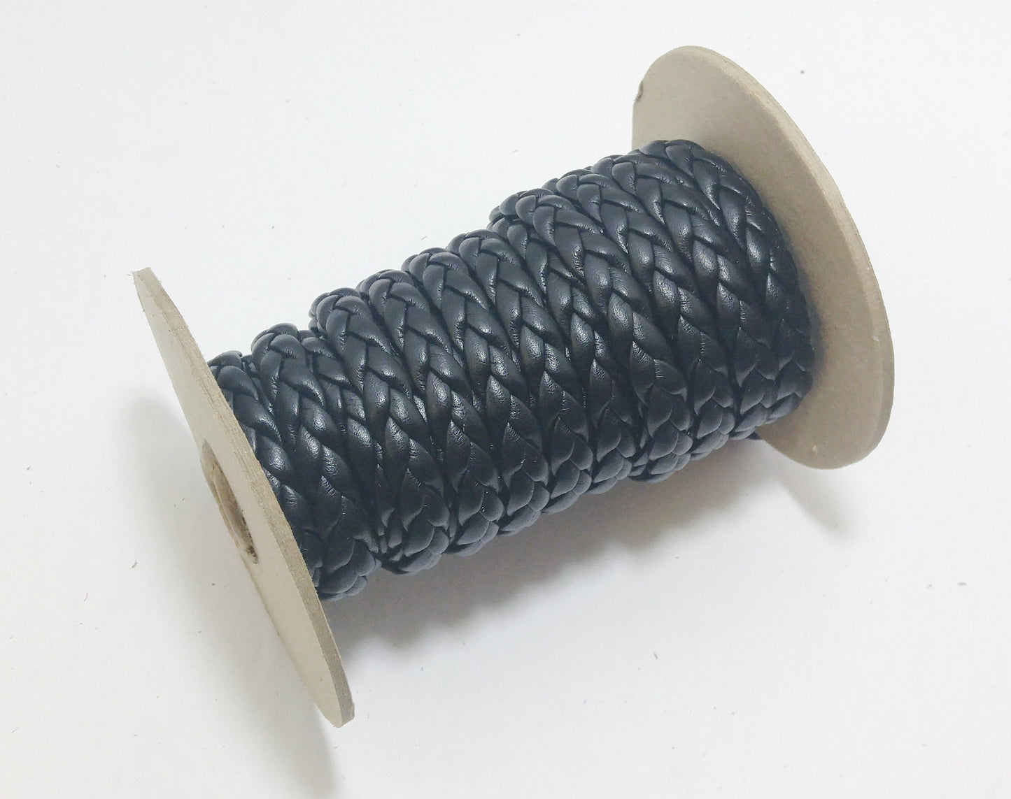 3/16 Folded 3 Strand Braid, Polyurethane Leatherette, Record Roma (1 YD) 0187BU003RR