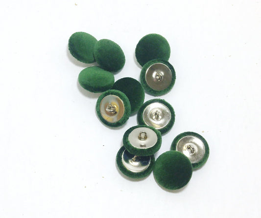 Green Velvet Fabric Covered, Dress Loop, upholstery loop, 30 line, 36L 40L 45L 60L 80L