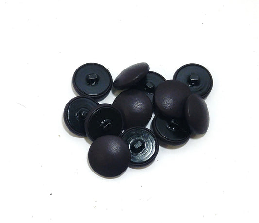 36 Line, Cowhide Leather Covered Buttons in Wine Lambskin (12 PC.) 7/8" 22mm Dark Purple, burgundy, brown