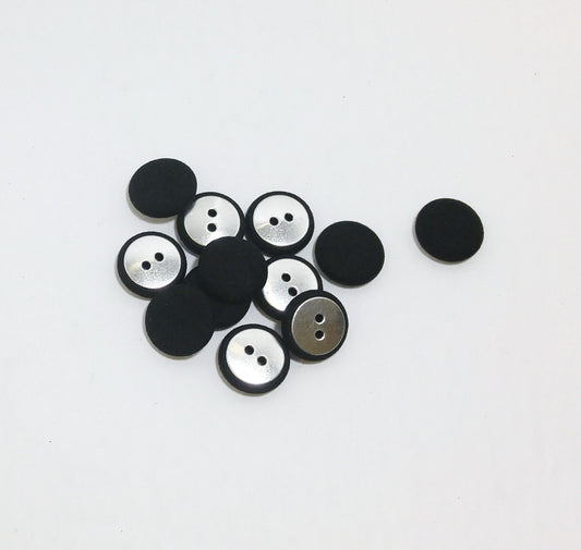 24 line or 30 Line, Stretch Fabric Covered Buttons in Burgundy or Black Sew Through NO EYELETS (12 PC.) 3/4" 19mm or 5/8" 16mm