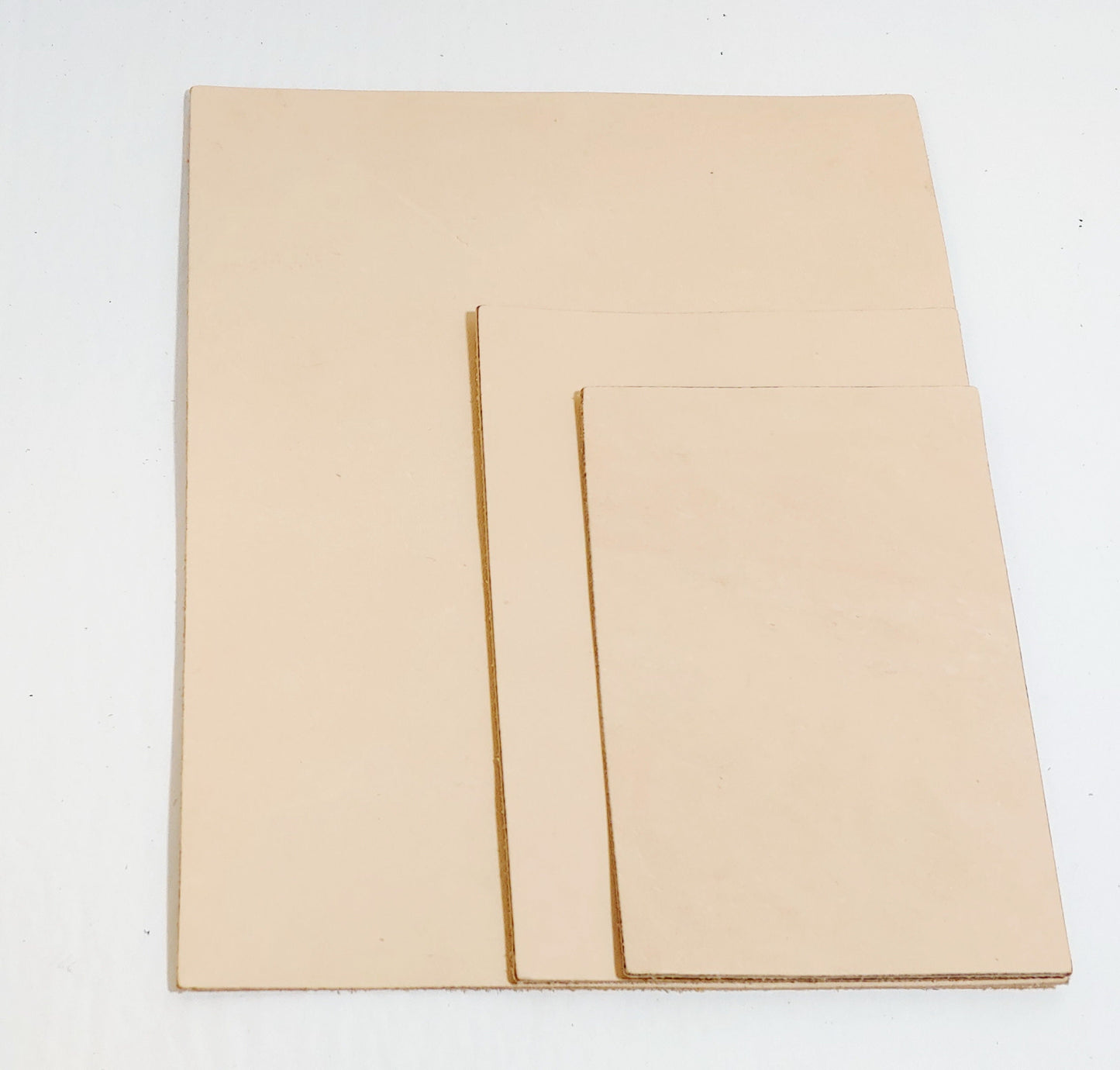 Natural Veg Tan Leather Piece Ready to Hand tool,  Paint and Frame - Small/med pieces - Good for Crafting 4x6, 5x7, 8x10 5-7oz.