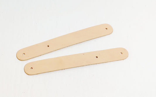 Real Natural Veg Tan Leather Key Fob Tabs 6-1/2" x 3/4" (2 pcs) MDKEY tabs; crafting; sewing; leatherworking; accessories; key chain
