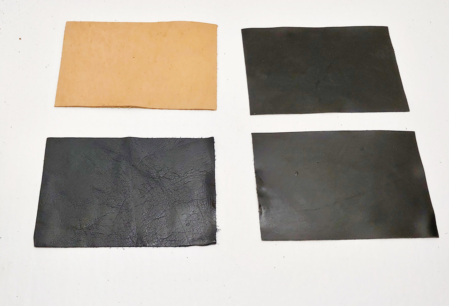 Leather Die Cut Rectangles 4" x 6" in Genuine Cowhide Leather - red; blue; black; tan; pearl