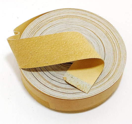 1-1/2" Flat, Pig Suede Binding in Beige (3 YDS) 1500NP4 - large wide binding in genuine pig suede leather