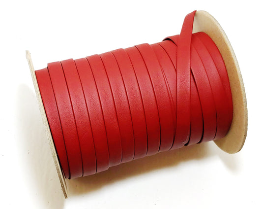1/4" Bordo (Dark Red) Polyurethane Faux Leather Strip (10 YDS) Vegan; Lamb Touch softness 0250BULT