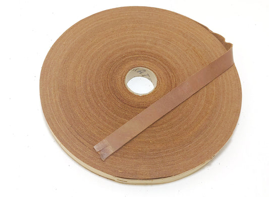 3/4" Flat, Cowhide Leather Binding in Corral Whiskey (5 YDS) 0750NDB trim tape; edge binding; leather tape
