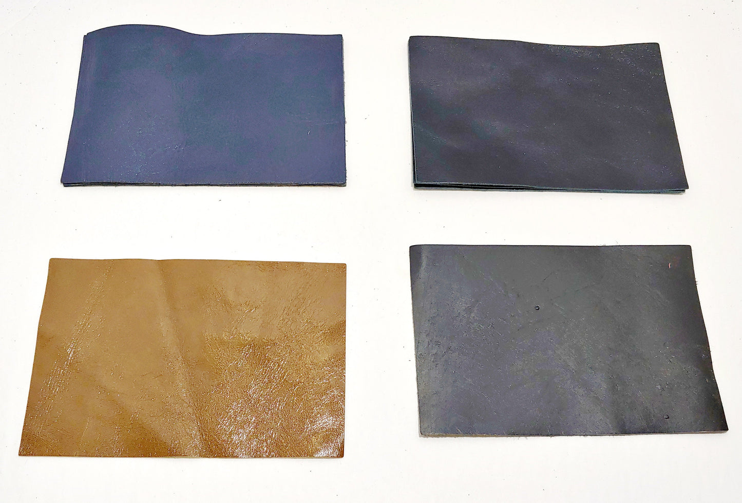 Leather Die Cut Rectangles 4" x 6" in Genuine Cowhide Leather - red; blue; black; tan; pearl