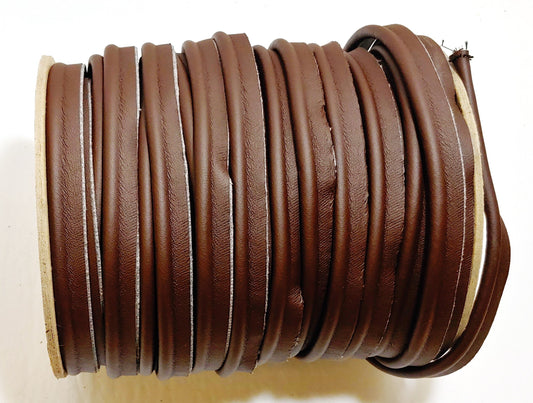 5/8" Polyurethane Faux Leather Upholstery Piping Thick Welting Furniture Handbags Vegan; Brown 3118XULT (5 Yards)