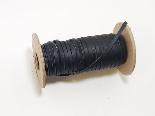 5/32" Flat Cowhide Leather Lacing in Firm Black (19 yds) 0156FCD ; dreamcatchers; DIY; leather cord; sewing; leather string