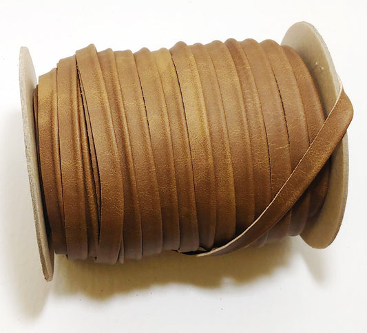 1/2" Cord Piping in Light Brown Polyurethane Faux Leather 3277XUNW (5 YDS) Vegan Friendly;