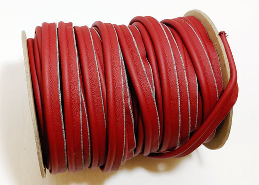 5/8" Polyurethane Faux Leather Upholstery Piping Thick Welting Furniture Handbags Vegan; Bordo Dark Red 3118XULT (5 Yards)