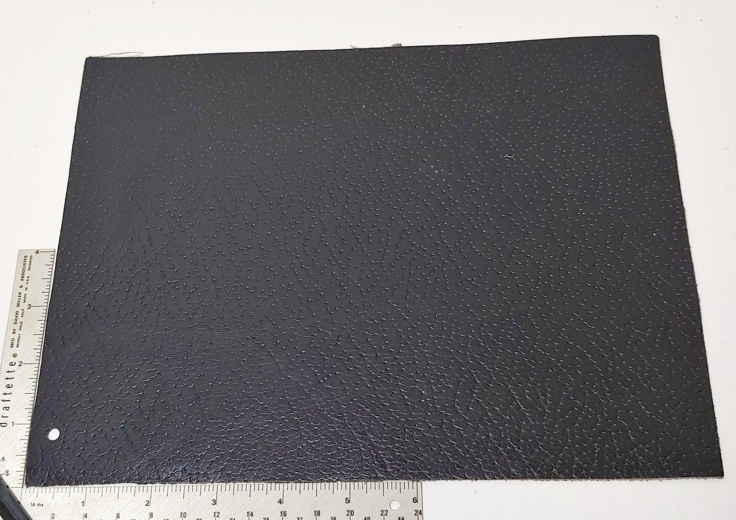 Black Embossed Cowhide Leather Rectangle Scrap Piece Good for Crafting (#32) 10.5" x 8" 26.5cm x 20.5cm)